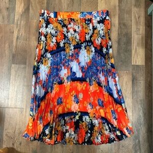 Ruby Rd. Multicolored Floral Pleated Skirt.  Size Medium.